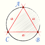 Радиус описанной окружности правильного треугольника